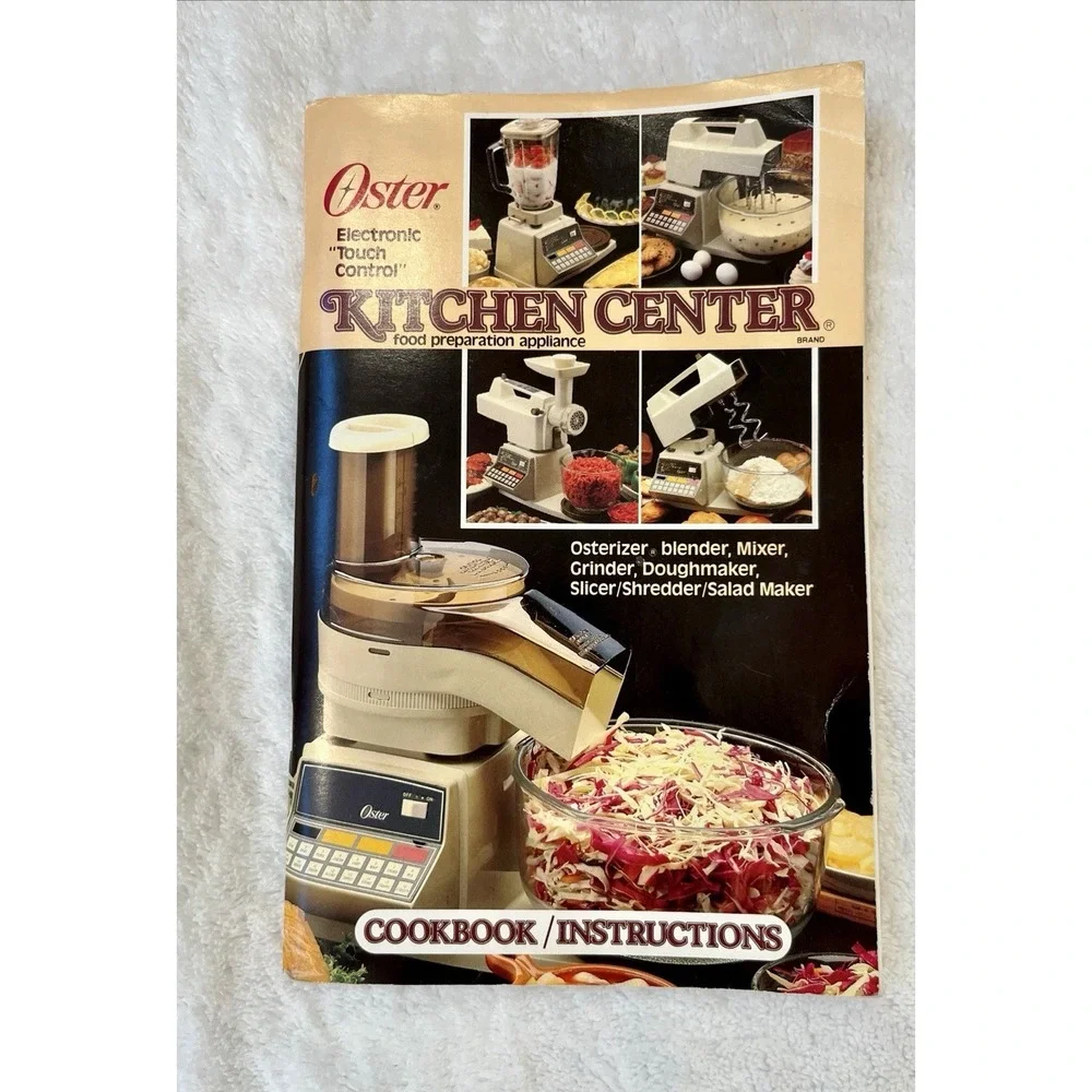 Vintage 1984 Oyster Kitchen Center Cookbook Instruction Manual